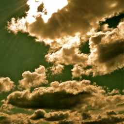 Wolken, an den Himmel gemalt.