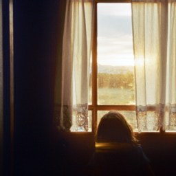 Der Berg im Fenster.